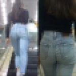 セクシーデニム13＊いやらしい食い込みを見せる薄手のデニムお姉さん