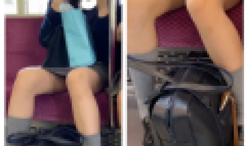 JK風制服美女の対面エロ過ぎるミニスカ生脚299