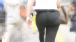 【新機材】【4K高画質】 黒リブパンツ 豊満なお尻とライン