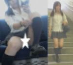 ロリ偏差値70超え女子 電車内ブラ&パンツ奇跡のWチラ（Full HD）