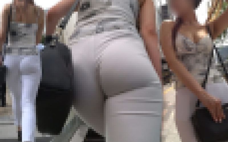 【超高画質】《前編》スライムヒップ＆オッパイのシンクロ美女！卑猥に蠢く尻肉と完熟パイ乳でサラリーマンも元気ハツラツ！！