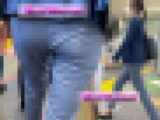 【OL秘蔵品59】長身スレンダー長美脚OL粘着！見事なデカ尻！揺れる尻肉に大興奮^ ^