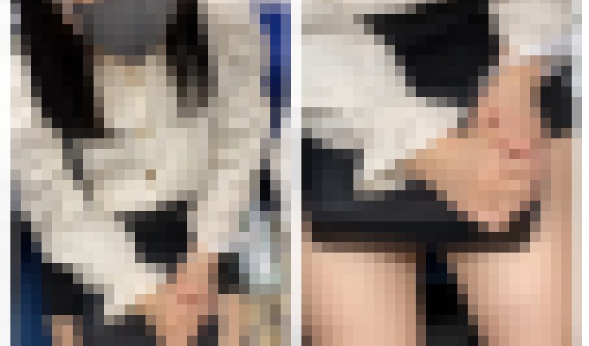 美人お姉さんのエロ過ぎる真上からの生足美脚594