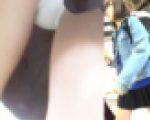 [★顔出し]パンチラ盗撮 女子大生 水色パンツを接近 追いかけ撮り