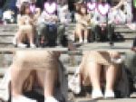 お座りお姉さん発見！！（ＦＨＤ）大変です！！パンツが見えてますよ１３０