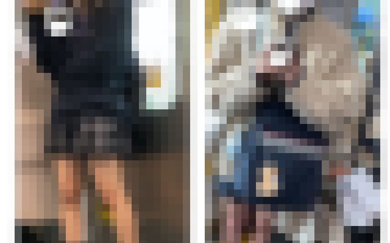2名のJK風制服S級美女の対面エロ過ぎるミニスカ立ち生脚343