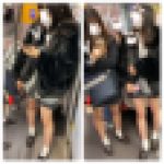 仲良しJK風制服S級美女の対面エロ過ぎるミニスカ立ち生脚344
