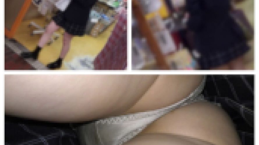 ショートカットKの食い込み白サテン　ぶっこみライティングパンチラ#5