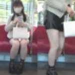 [4K動画][マスク顔出し]カバンで隠しきれないほどの激ミニスカ!!!しかもめちゃくちゃかわいいです!!!!全身画多め[ドアップ