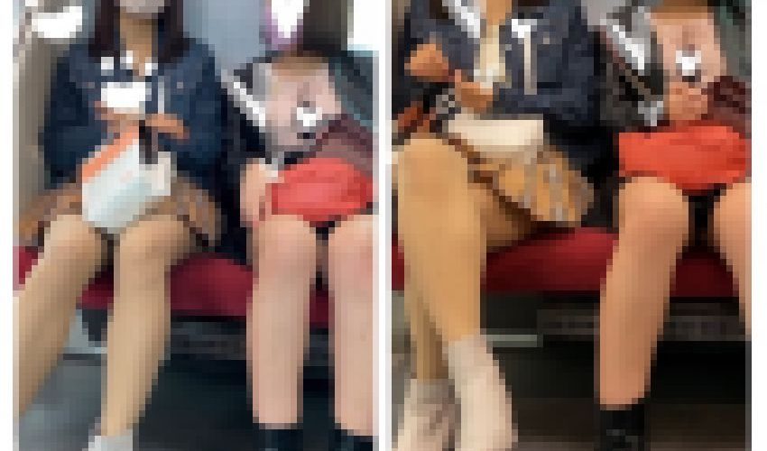 脚フェチ455  仲良し2人組みの美人女子大生の対面エロ過ぎる生脚パンスト美脚