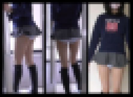 JのCボブ子【履いてるスカートが小さいのでパンツ丸見え】階段ぱんちら