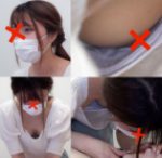 【胸ちら】救命講習?　美乳と巨乳の浮きブラ　2名　