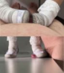 I-08)J/S/5に履き古された汚れたままのアキレスバレーで靴コキ①   (全体重踏みつけあり、射精なし)