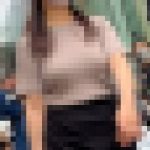 【通スピ＆スロー】お目々パッチリ、巨乳ニットな着衣様に大接近！
