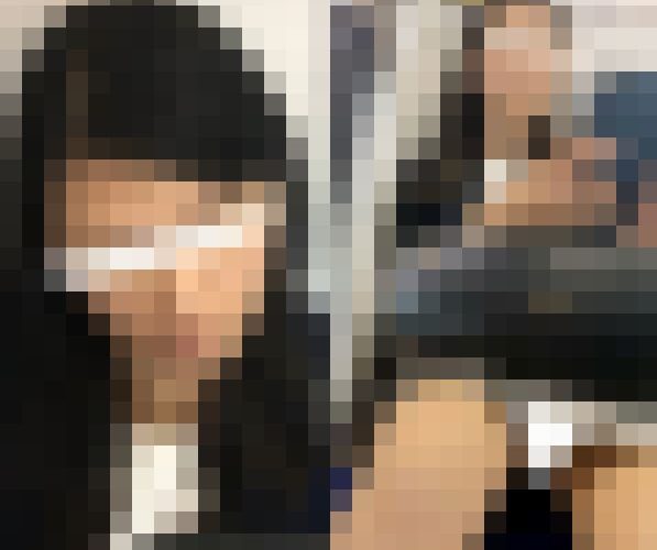 (電車対面）(顔出し)厳しい表情を見せるOL奥さま…お仕事のことでお悩み中のところ…ひらくパンストあんよの間を観察してみました!