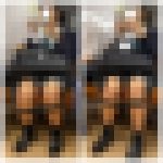 スマホゲームに夢中なJK風制服美女の対面エロ過ぎるミニスカ生脚404