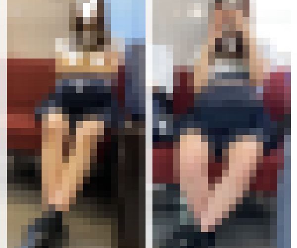 目の前やり場に困るJK風制服S級美女のエロ過ぎる生脚美脚420