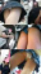 私服JK逆さ撮り001　白・青・汚パンツ３人分