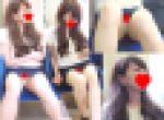【電車対面】激かわ女子のエロい太ももから白パンティまでがっつり丸見え盗撮【FHD動画】