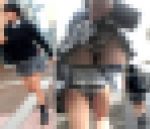 【鬼畜スカートめくり36】～縞パンJ○めくられ食い込みエロ尻が丸出しの悲劇?
