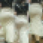 美＊パンティーライン通信＊激カワ?ロンスカギャルの美尻に透けるフルバックライン編