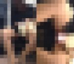 パックリお股がひらいたパンストOL