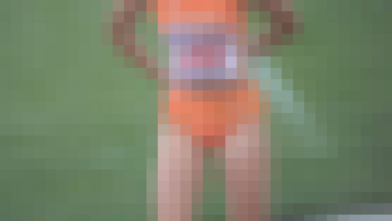 【4K動画】ハードル競技で超可愛い選手の透けひも！