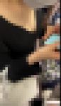 美巨乳のOLさん。Vニットから覗く胸チラ谷間