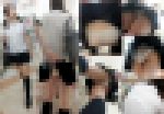 【鬼畜スカートめくり49】めくられ透白P丸出し！透けブラも拝めた美少女晒し上げ9連続めくり