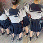 【制服JKは癒しです！37 セーラー服JKを愛でる】見つめていたい！