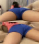 体操服の短パンでくつろぐ姉の後ろ姿【家庭内盗撮】