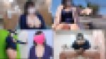 ＜野外露出＞爆乳・巨尻の露出魔痴女が晴天の中 乳露出