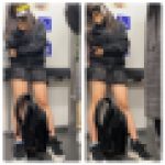 JK風制服美女の対面エロ過ぎる立ちミニスカ生脚447