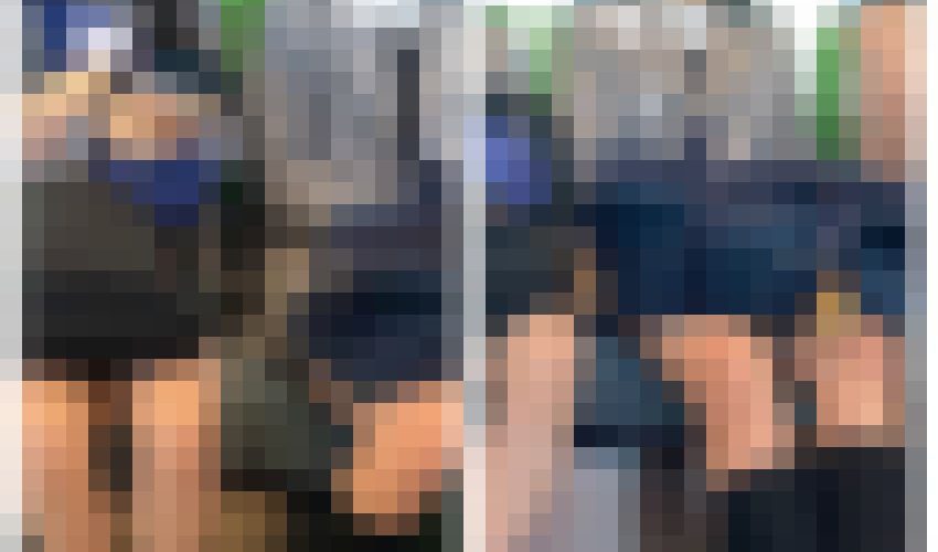 仲良し2人組のS級JK風制服美女の対面エロ過ぎるミニスカ生脚449 part1