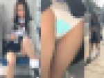 正真正銘かわいいルーズソックスちゃん、撮影バレ[Train][逆さ][顔出し][４K]