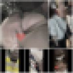 [痴かん盗撮/姉系]たぬき顔のデニスカお姉さん。気が弱すぎてされるがまま。パンストをビリビリにされて尻丸出し