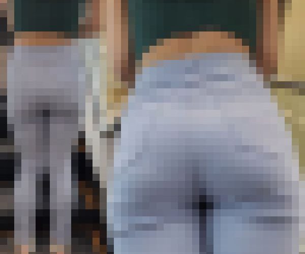 【ピタパン】パンティーライン丸見えのお姉さん