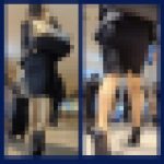 （再販）【030】スーツケースと格闘するタイトミニのリクルートOLさん！