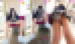 【縦型動画】ミニスカ制服娘は何色の生パンツ？ 2日連続盗撮電車（5）開脚対面パンチラ、お尻逆さ撮り編