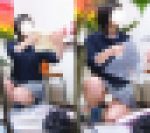 バレちゃった！　クールな目つきのお姉さまが見せたとびきりの笑顔