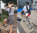 JK自転車③9回めくりパンチラ