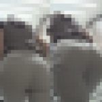ベージュパンツの巨尻＊階段と歩行で終始に警戒態勢のパンパンに張り詰めた肉尻に迫る?