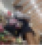 ◎ローアングル＃98  小柄JKの水色パンティー