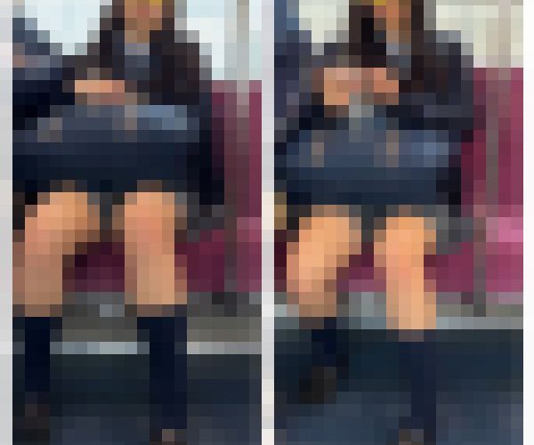 ミニスカで勃起寸前！S級制服美女のエロ過ぎる対面ミニスカ生脚550