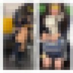 2名のS級制服美女のエロ過ぎる対面真上からのミニスカ生脚パンスト552