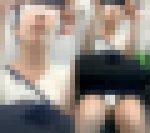 (電車対面）(顔出し)スマホでお顔を隠せてる？…でも…下から可愛いお顔と…無防備な▼ぞーんを執拗にのぞかれちゃった…OLお姉さん