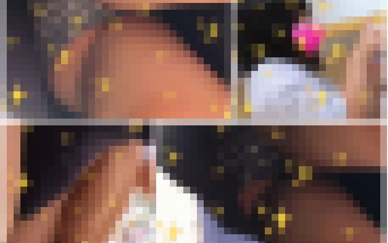 ガチャを楽しむ休日の午後には、重ねをつけずに霜降りブルーグレーに白いドット柄のコットン生Pで！ JK37s-4K