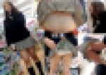 【再販】鬼畜スカートめくり45～割れ目が透けてる白Pが全開！制服ギャルの下半身丸出し店内めくり～