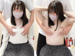 黒髪清楚美女にセクハラオイルマッサージ/敏感すぎる美乳を揉みしだく?【バストケアサロン/施術】