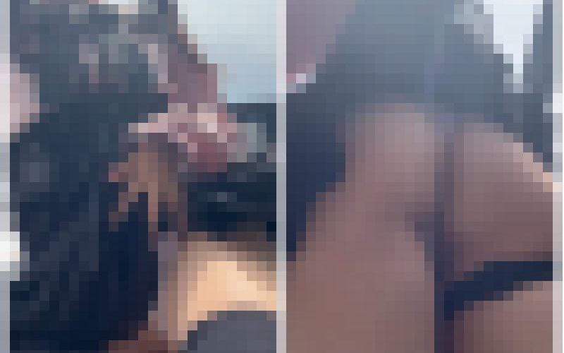 超超ミニスカ地雷系女子でおさんぽパンチラ自撮り